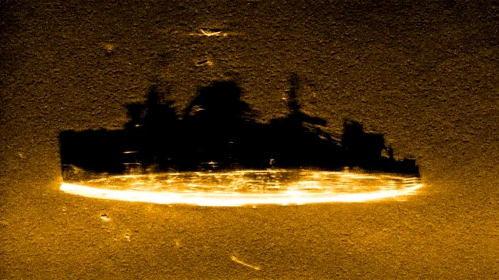 Imagine sonar de înaltă rezoluție care prezintă epava navei USS Stewart. - Ocean Infinity