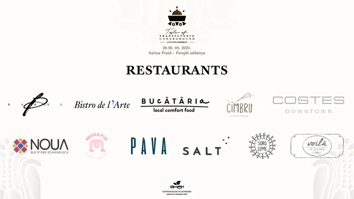 Restaurantele care vor fi prezente la Taste of Transylvania Underground