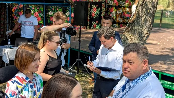 Nicușor Dan alături de Maia Sandu, în Republica Moldova