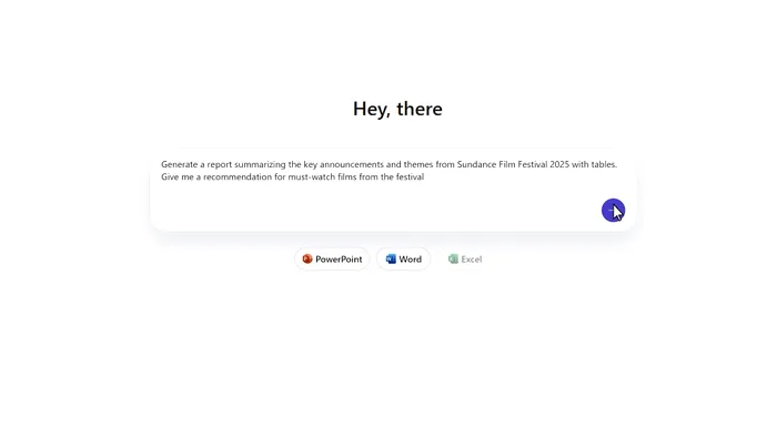 Noul Office Agent în interiorul chatului Copilot.
