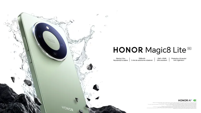 HONOR Magic8 Lite e disponibil în mai multe finisaje