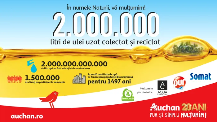 Auchan - Colectare 2 milioane litri de ulei uzat