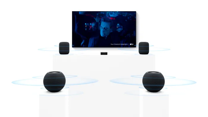 HomePod mini îți poate crea o experiență audio surround cu Apple TV 4K