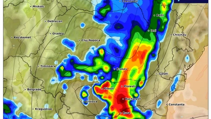 Zonele din România cele mai afectate de ciclonul Ashley. Unde va lovi furtuna. Capitala, în nucleul uraganului