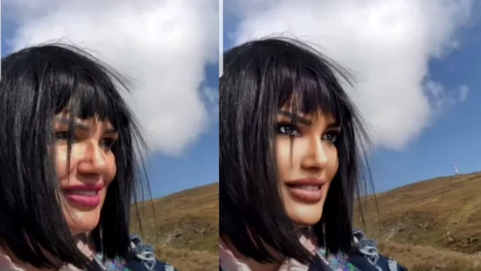 Ozana Barabancea, poza editată vs. cea needitată