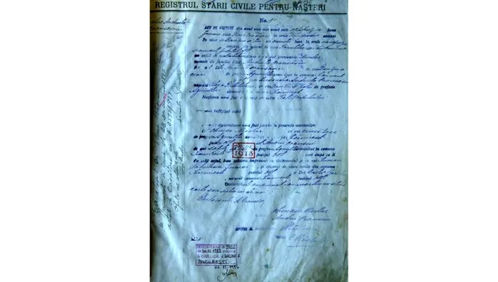 Certificat nastere data Nicolae Ceausescu