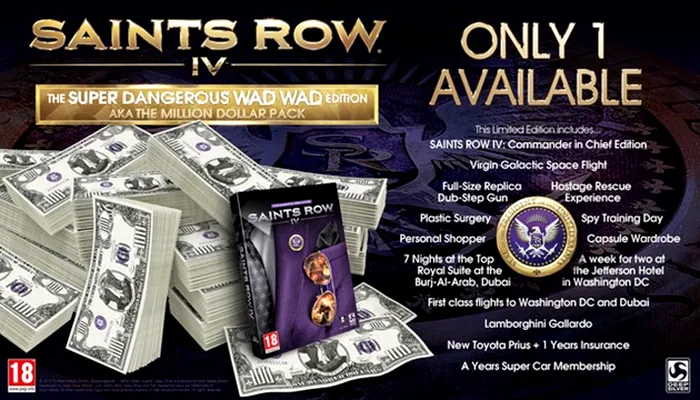 Saints Row IV editie speciala 1 milion dolari