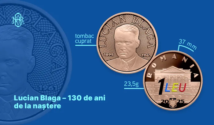 Prima moneda colorata din istoria Romaniei va fi lansată luni