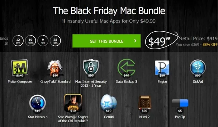 Black Friday OS X Mac Apps