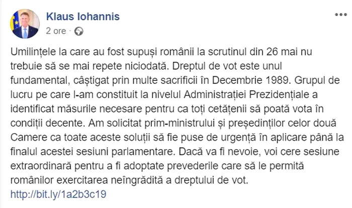 Iohannis cere urgent Parlamentului o lege pentru votul diasporei. În caz contrar, îi cheamă pe politicieni din vacanță