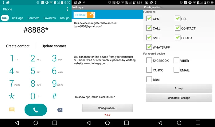 Cum spionezi un telefon mobil configurare