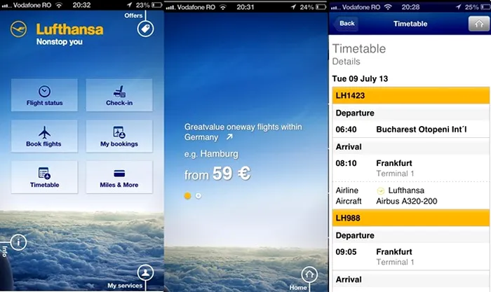 Lufthansa iOS android windows phone
