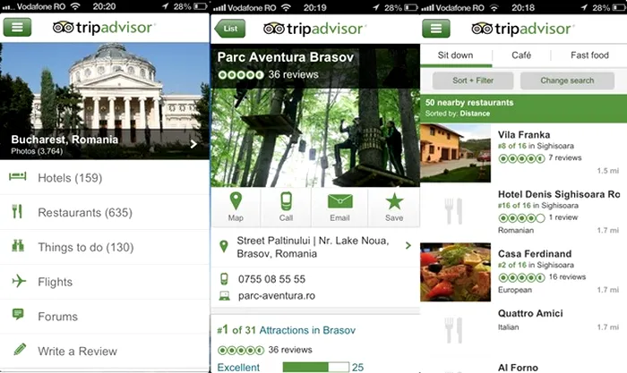 Tripadvisor iOS android windows phone