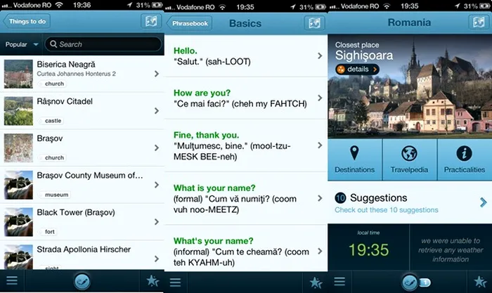 Triposo Romania iOS android windows phone