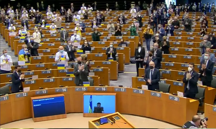 Volodimir Zelenski, discurs pentru Parlamentul European