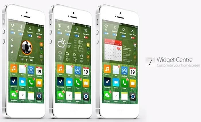 Apple home screen ios7 concept