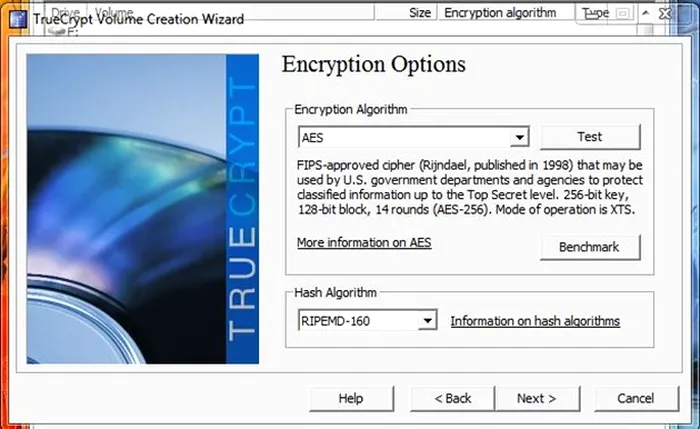 TrueCrypt configurare pas 4 format criptare