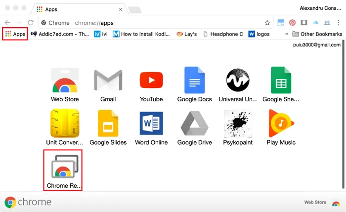 Google Chrome Remote Desktop