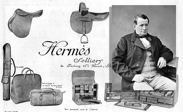 Thierry Hermes, fondatorul brandului de lux Hermes, în atelierul său de tăbăcit pielea. Foto Fashiongton Post