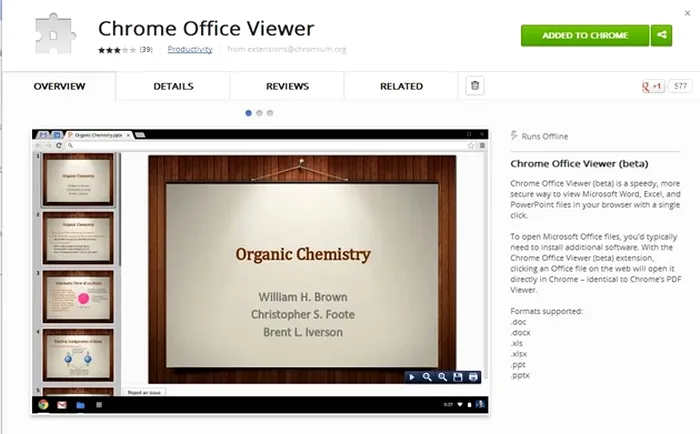 Chrome Office Viewer