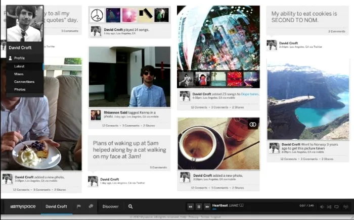 Noul design MySpace