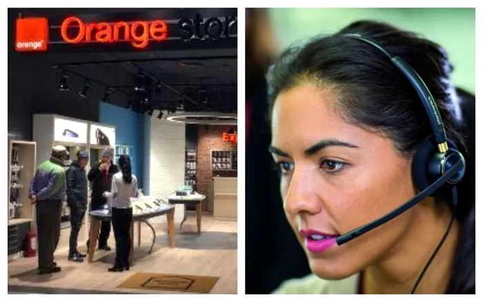 Un operator call center orange.