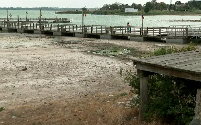 Lacul Techirghiol, malurile au secat
