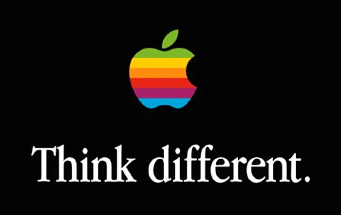 apple logo think different
