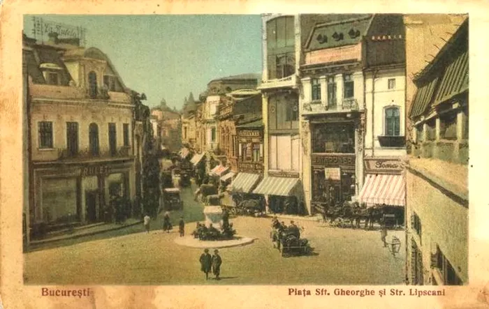 Piata Sfantul Gheorghe, Strada Lipscani. Foto arhivă Historia