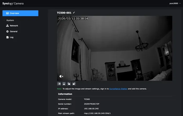 Synology TC500 se vede impresionant pe timp de noapte