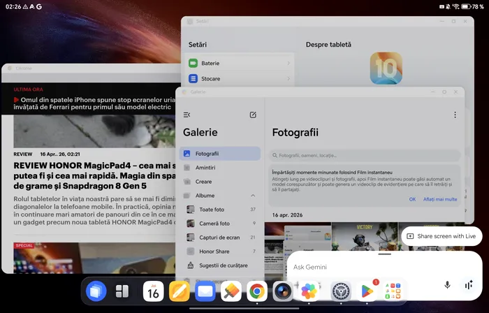 Ai fi surprins în câte situații HONOR MagicPad4 ține loc de laptop