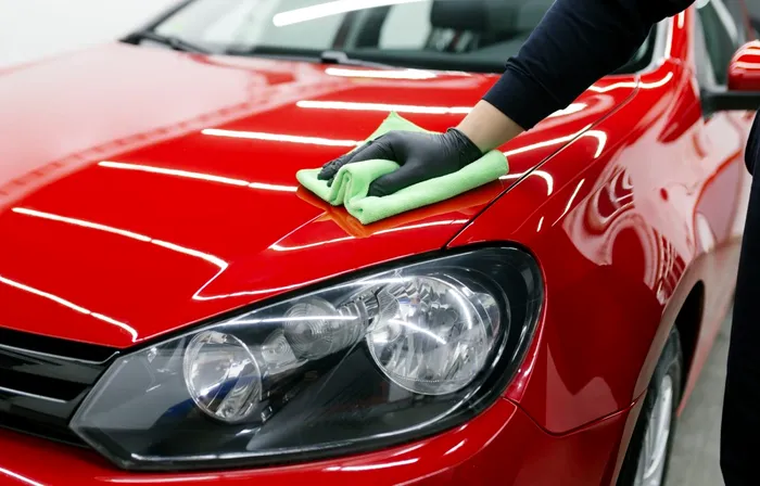 Mașină ștearsă cu o cârpă