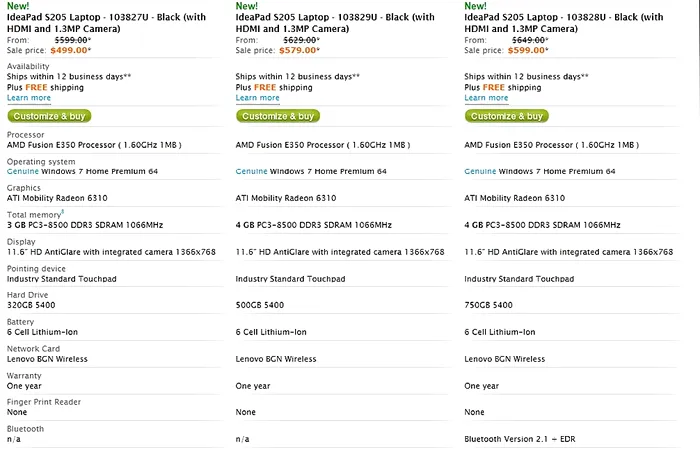 Lenovo S205, ideapad S205