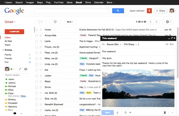 Google Gmail Compose email