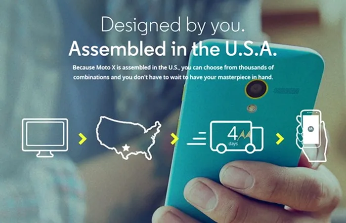 Moto X USA assembled in USA marketing