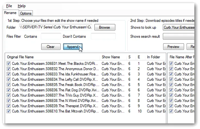 seriale TV, redenumire seriale TV, metadate seriale TV, redenumire fisiere multimedia, aplicatii Media Center, Media Center, conventie denumire fisiere, denumire fisiere pentru Media Center, TVRenamer