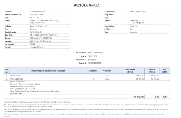 Miruță publică factura și respinge acuzațiile privind costul vacanței