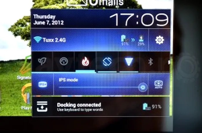 ASUS Transformer Pad Infinity (26) Quick Menu