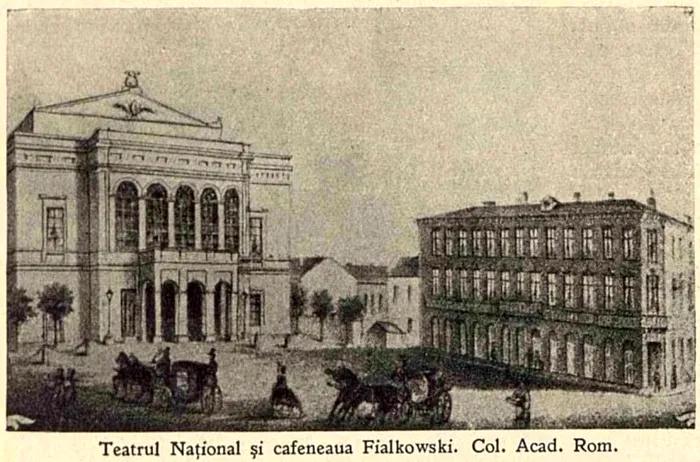 Teatrul Național și cafeneaua Fialkowski. Foto arhiva