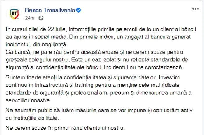 banca transilvania client