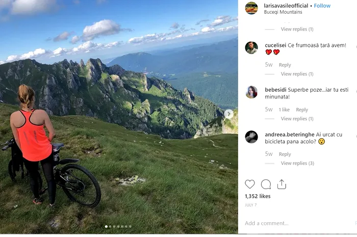 Larisa Vasile, faimoasa de la Exatlon, și-a petrecut vacanța la munte. A ajuns pe Vârful Omu