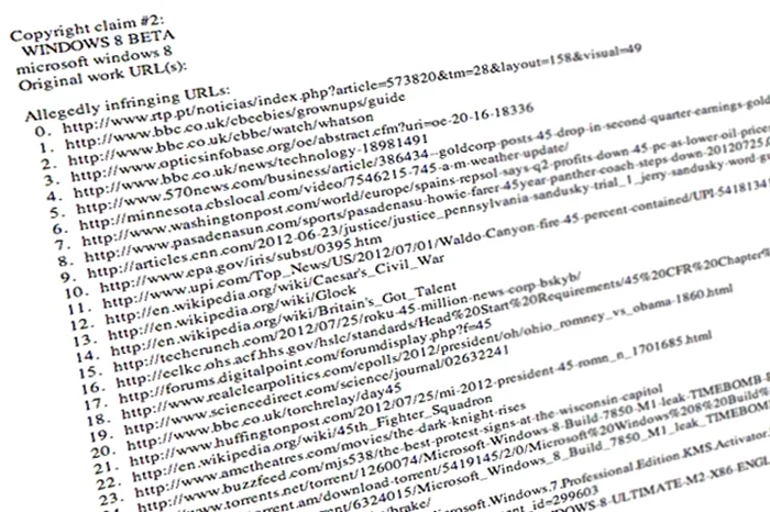 Microsoft France DMCA BBC Wikipedia