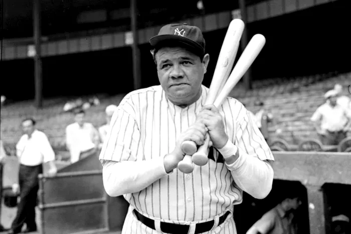 Fostul jucător al echipei Yankees, Babe Ruth, pe 21 august 1942