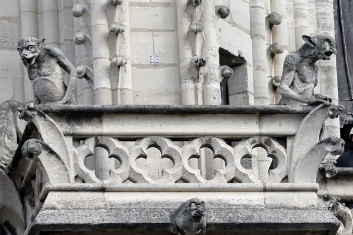 Sculpturile garguielor au fost curățate cu grijă.
