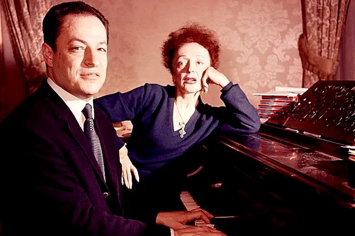 Edith Piaf si Charles Dumont, compozitorul celebrului cantec ”Non, je ne regrete rien”. Foto Facebook Edith Piaf