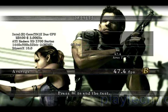 RE5: Fixed Benchmark 5750-Rezoluție 1440x900, MSAA 0x