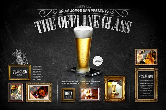 Offline Glass pahar socializare smartphone
