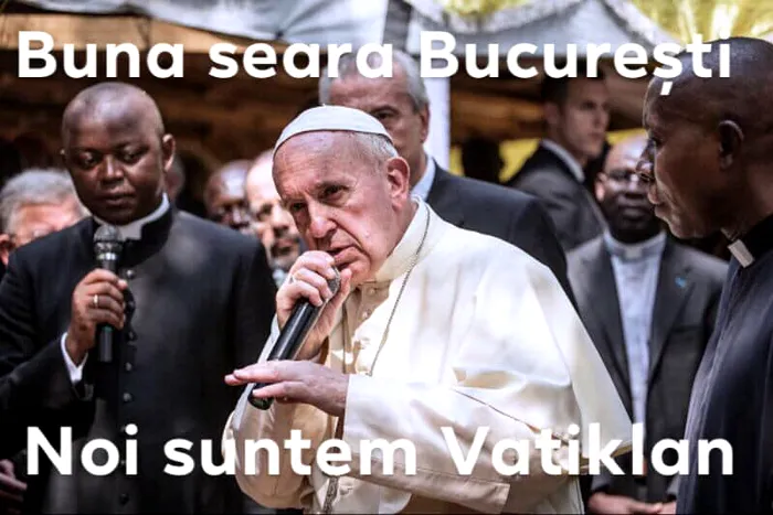 Papa Francisc Romania glume