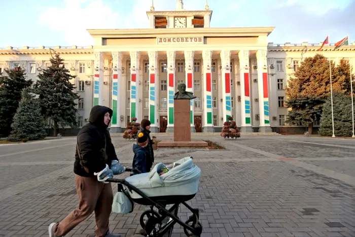 Casa Sovietelor, în regiunea separatistă Transnistria a Moldovei.
