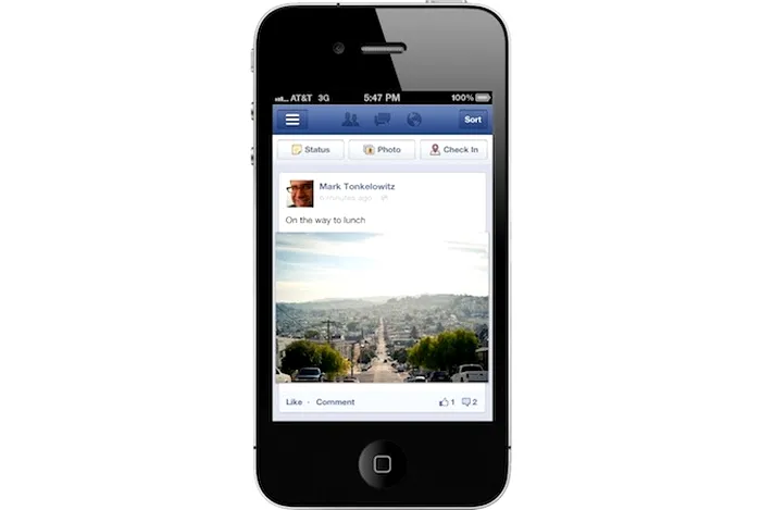 new facebook ios